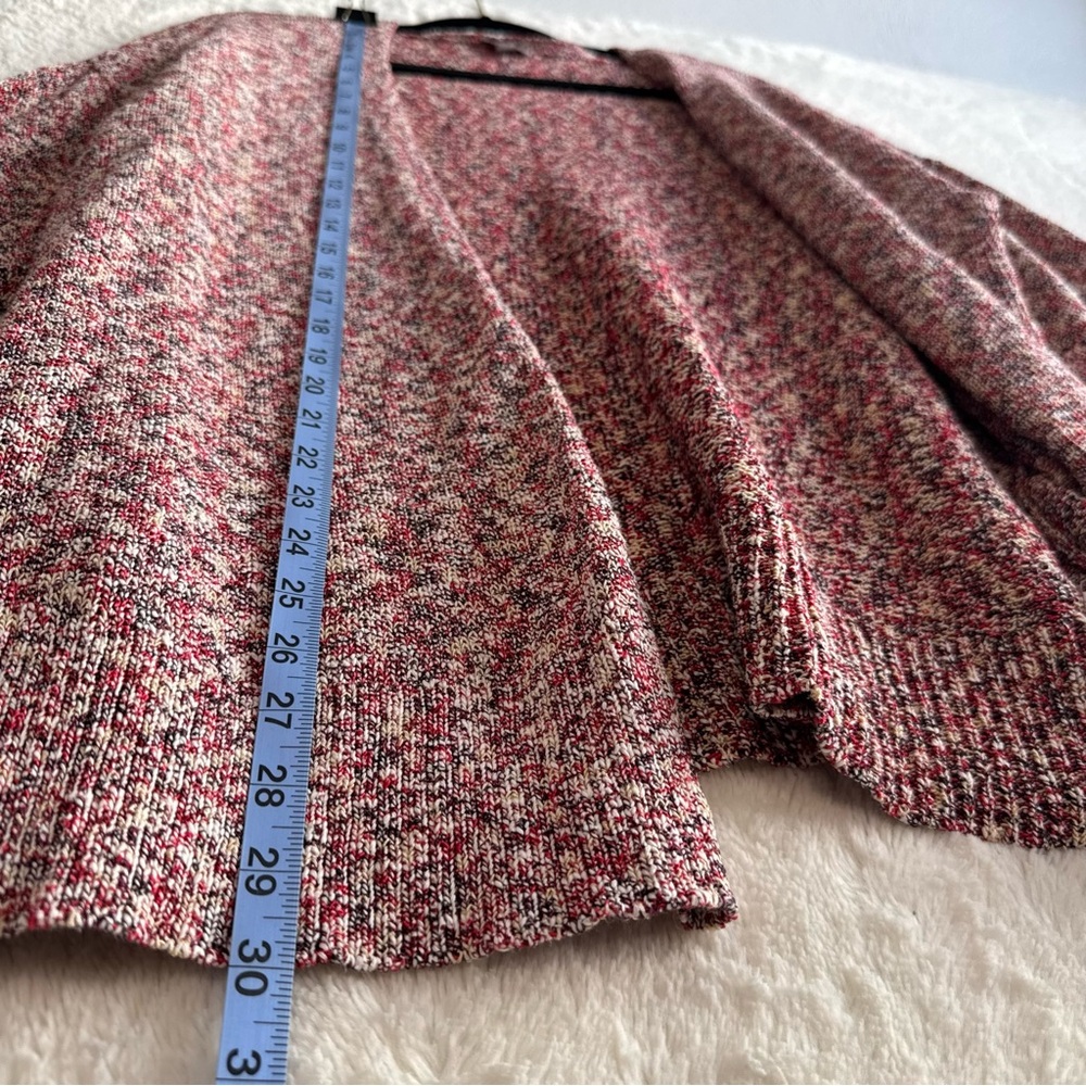 J. Jill Cardigan Women's XL Red Cotton Blend Knit Open Grandmacore Casual Boho - Picture 8 of 8